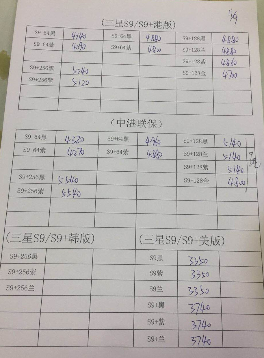 港版S9报价.jpg