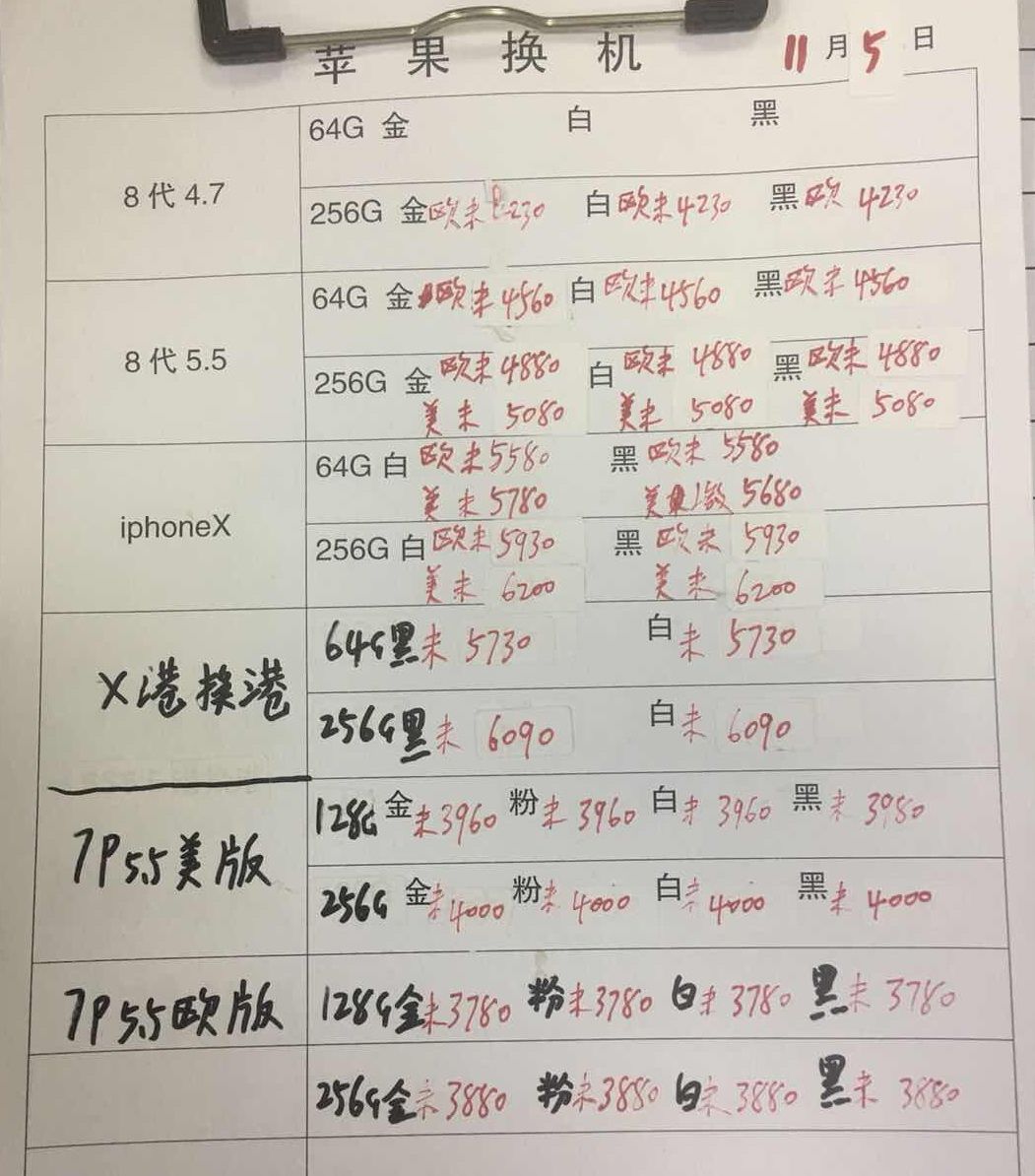 20181105-苹果iPhone8-X-6S港换港报价单.jpg