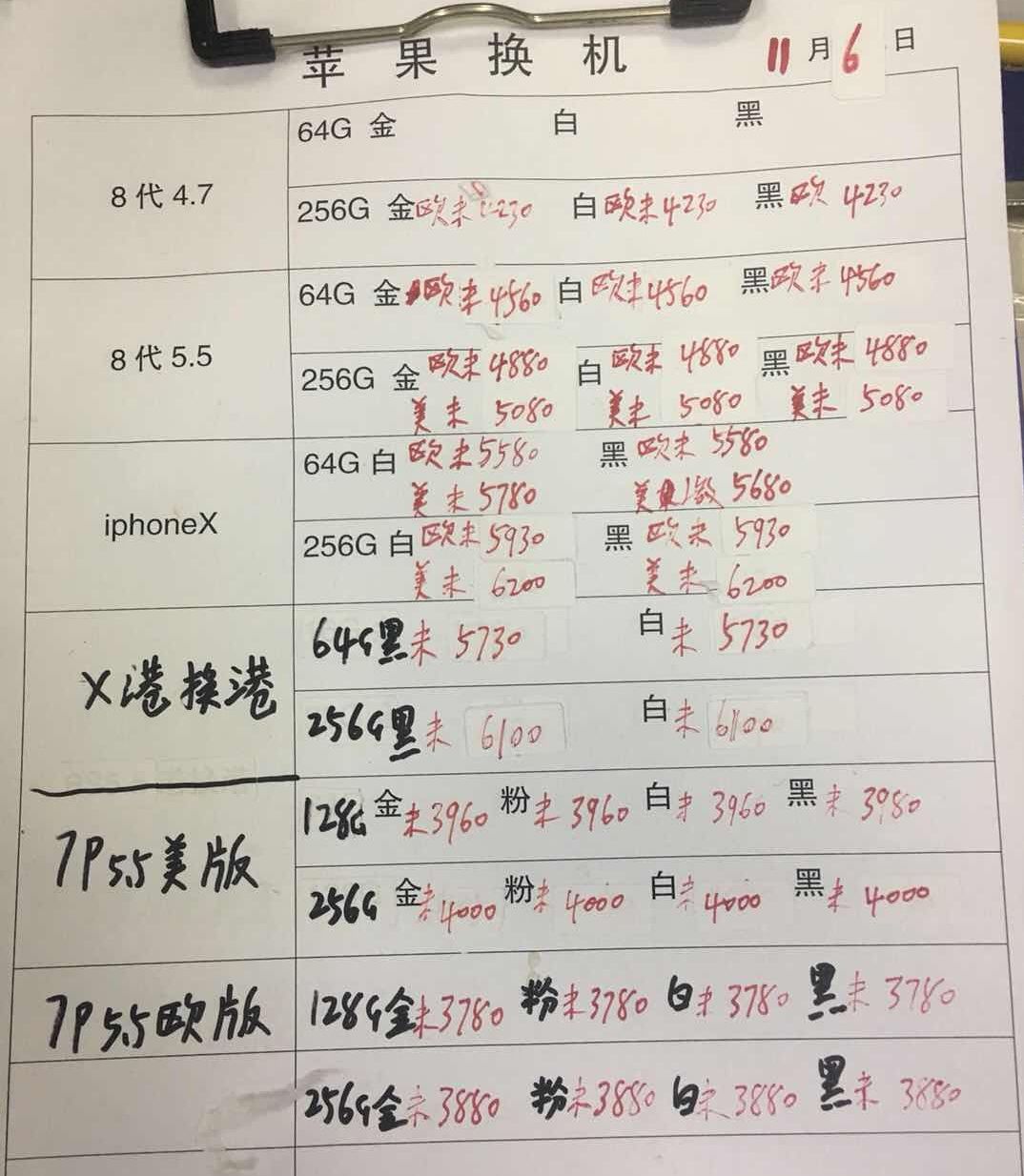 20181106-苹果iPhone8-X-6S港换港报价单.jpg