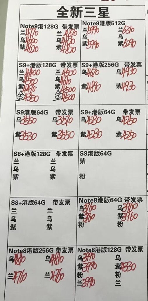 20181126-三星港行S9  note9全套报价单.jpg