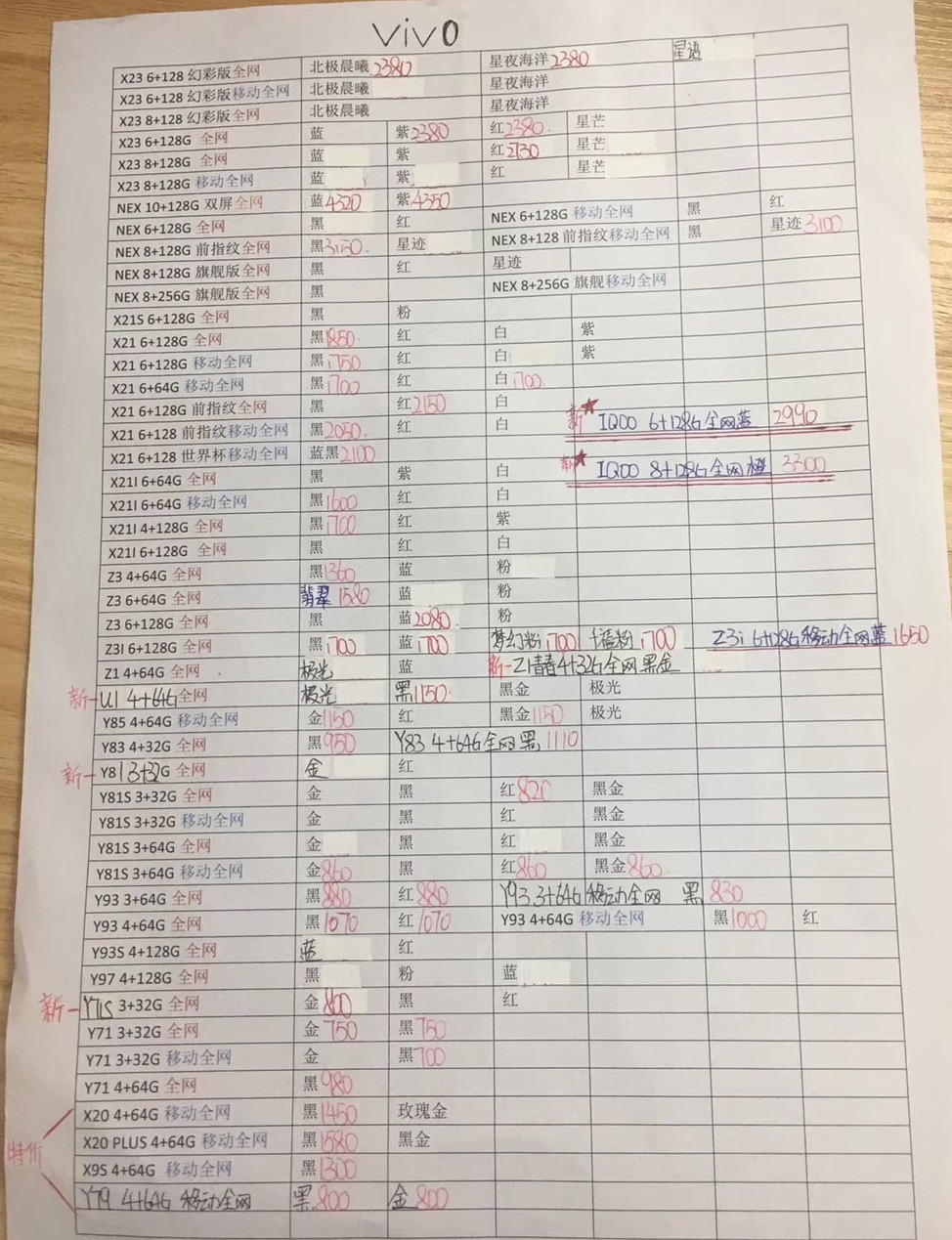 国行VIVO X23 NEX全系列网销机报价.jpg